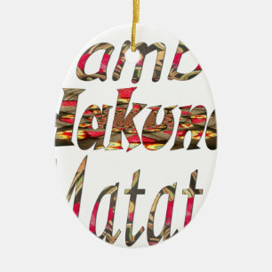 Ornement En Céramique Jambo Hakuna Matata Art Vintage africain Imprimer