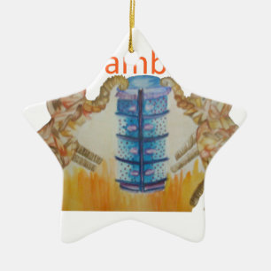 Ornement En Céramique Jambo Jumbo African Kids Elephants Art Imprimer