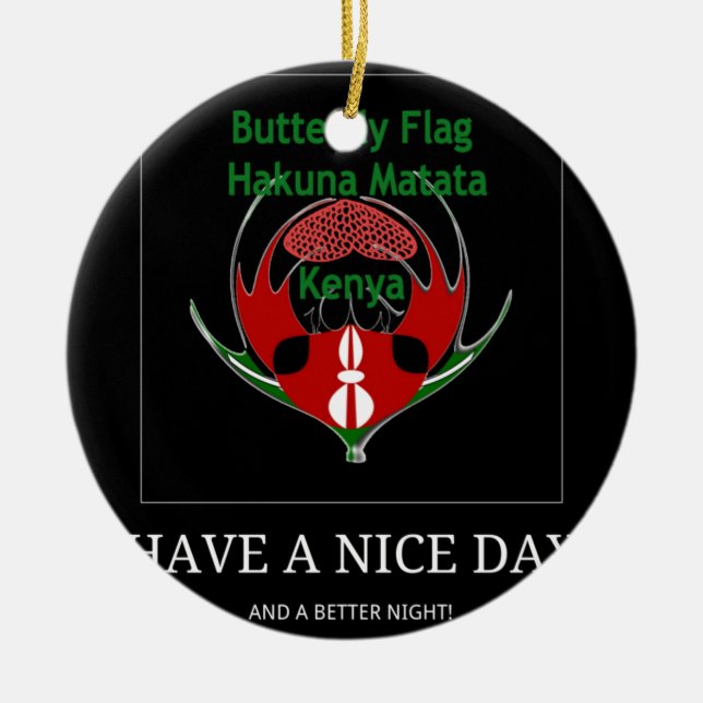 Ornement En Céramique Jambo Kenya (Devant)