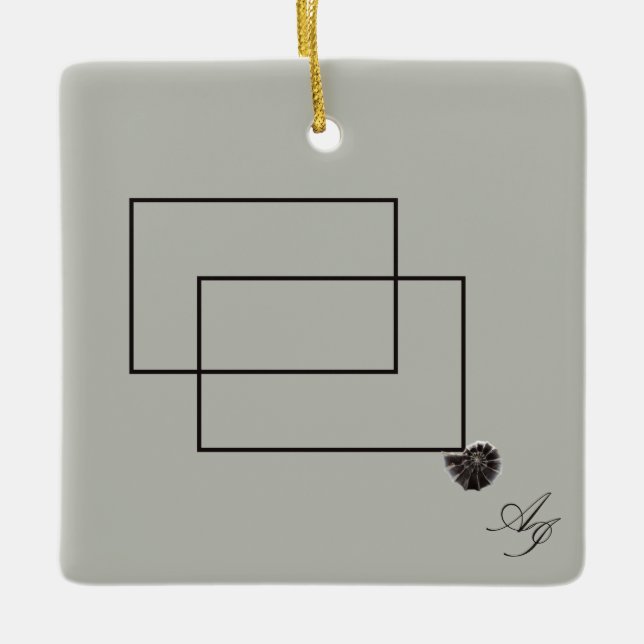 Ornement En Céramique Japandi mer vie côtière beige neutre monochrome (Devant)