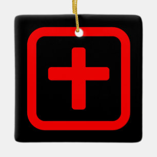 Ornement En Céramique Japonais Numéro dix 十 Ju