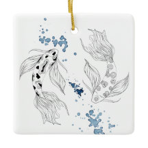 Japonais personnalisé Koi Poisson Nage Noël
