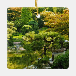 Ornement En Céramique Jardin Japonais Personnalisé - Esthétique Traditio