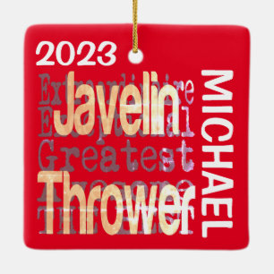 Ornement En Céramique Javelin Thrower Extraordinaire CUSTOM