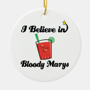 Ornement En Céramique je crois aux bloody marys