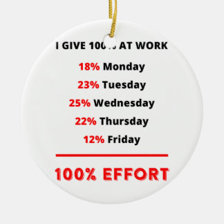 ORNEMENT EN CÉRAMIQUE JE DONNE 100% AU TRAVAIL