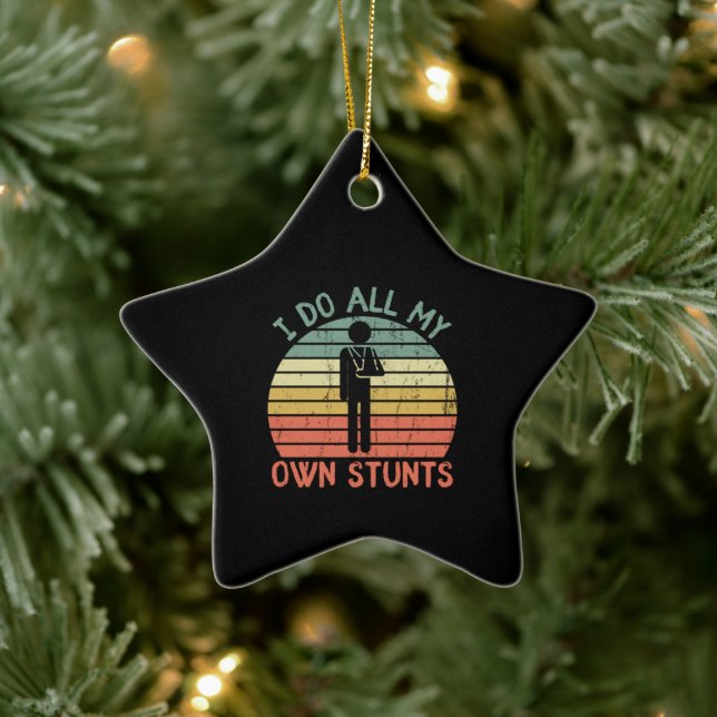 Ornement En Céramique Je fais toutes mes propres cascades drôle main de  (Arbre)