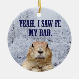 Ornement En Céramique Je L'Ai Vu Jour De La Marmotte