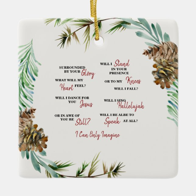 Ornement En Céramique Je ne peux imaginer que la coutume, mais Dieu Noël (Devant)