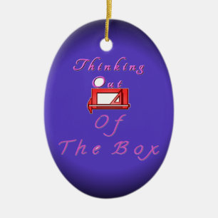Ornement En Céramique Je pense en dehors de la boîte.