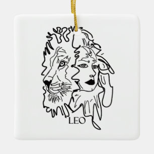 Ornement En Céramique Je suis LEO