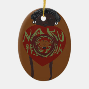 Ornement En Céramique Je T'Aime ! Nakupenda Sana