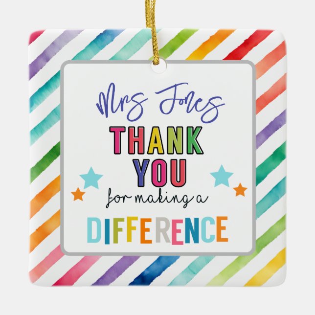 Ornement En Céramique je vous remercie bénévolement d' avoir fait une di (Devant)