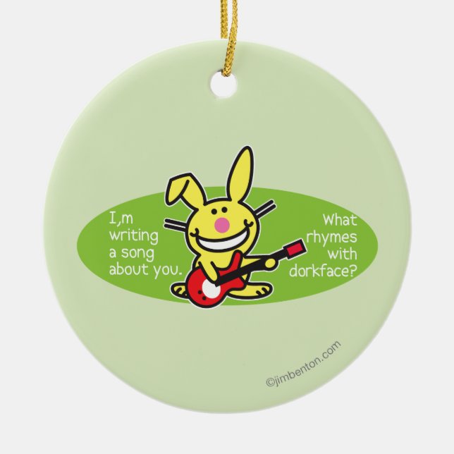 Ornement En Céramique J'écris une chanson (Devant)