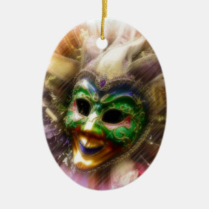 Ornement En Céramique Jester coloré
