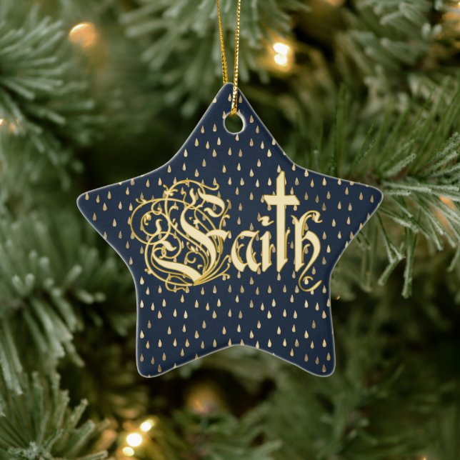 Ornement En Céramique Jésus Religion chrétienne Croix Foi Noël (Arbre)