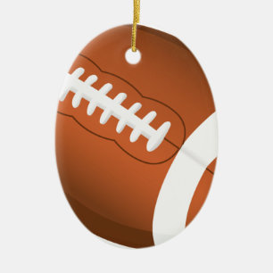 Ornement En Céramique Jeu d'équipe de boule de sports du football jouant