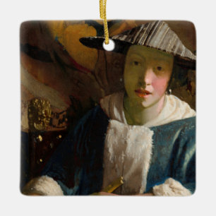 Ornement En Céramique Johannes Vermeer - Fille avec une Flûte