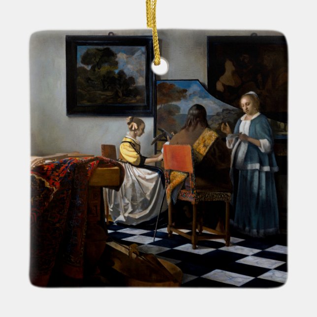 Ornement En Céramique Johannes Vermeer - Le Concert (Devant)
