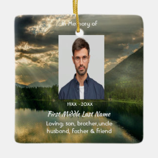 Ornement En Céramique John 11: 25, Scripture Memorial Keepsake 