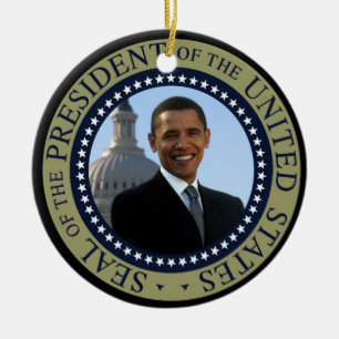Ornement En Céramique Joint présidentiel d'or de joint d'Obama