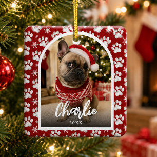 Ornement En Céramique Joli animal de compagnie drôle 2 Photo Noël