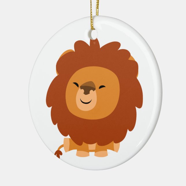Ornement En Céramique Joli Caricature Lion Ornament (Gauche)