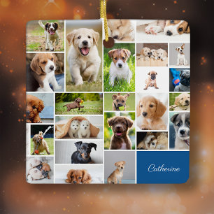 Ornement En Céramique Joli Chiot photo Montage adorable Chien Noël
