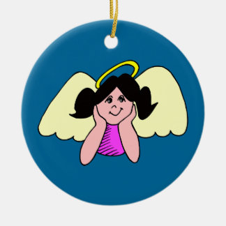 Ornement En Céramique Jolie Fille Fille Fille Fête Angel de Noël