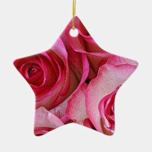 Ornement En Céramique Jolie roses roses roses