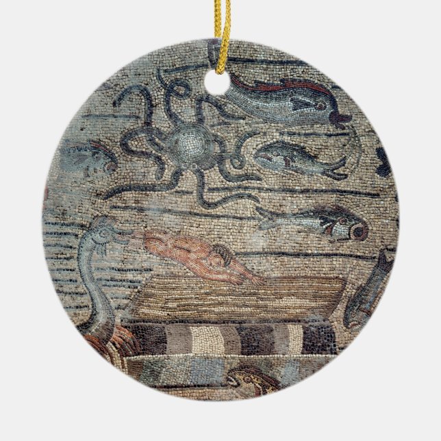 Ornement En Céramique Jonas craché par la baleine, détail d'un d (Devant)