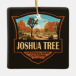 Ornement En Céramique Joshua Tree National Park Illustration Retro<br><div class="desc">Joshua Tree dessin vectoriel. Le parc porte le nom des Josués torsadés et embrouillés de la région,  le parc côtoie le désert du Colorado à pointes de cactus et le désert de Mojave.</div>