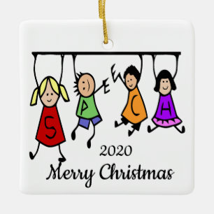 Ornement En Céramique Jote Kids orthophoniste Word personnalisé