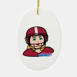 Ornement En Céramique Joueuse de football