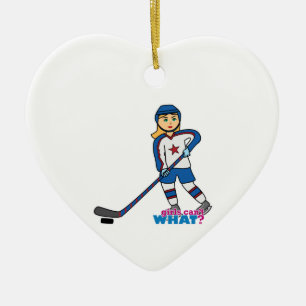 Ornement En Céramique Joueuse de hockey