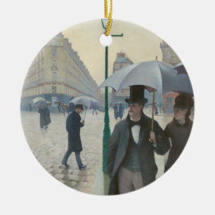 Ornement En Céramique Jour de la pluie dans Paris Street