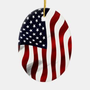 Ornement En Céramique Jour de l'indépendance patriotique du drapeau amér
