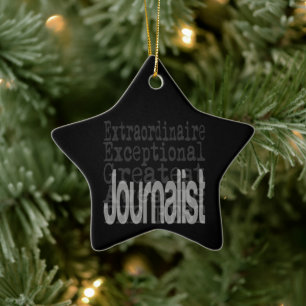 Ornement En Céramique Journaliste Extraordinaire
