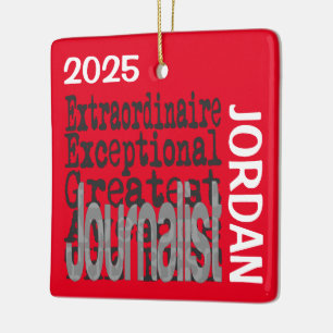 Ornement En Céramique Journaliste Extraordinaire CUSTOM