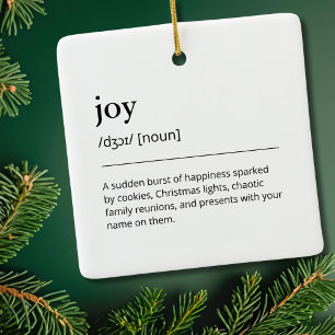 Ornement En Céramique Joy Moderne Décor de Noël Famille Minimal