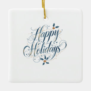 Ornement En Céramique Joyeuses Fêtes Joyeux Noël Famille Nouvel An