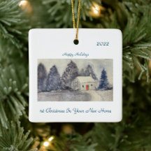 Joyeuses vacances Noël Snowy Cottage nouvelle mais