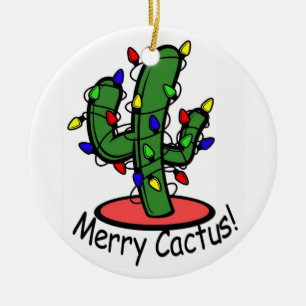 Ornement En Céramique Joyeux cactus