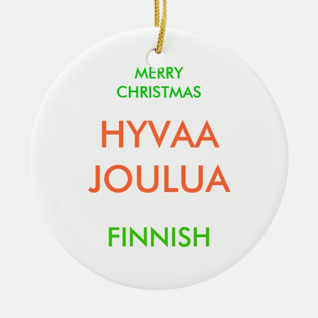 ORNEMENT EN CÉRAMIQUE JOYEUX NOËL, (Devant)