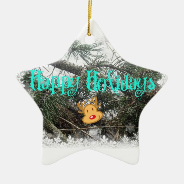 Ornement En Céramique Joyeux Noël (Devant)