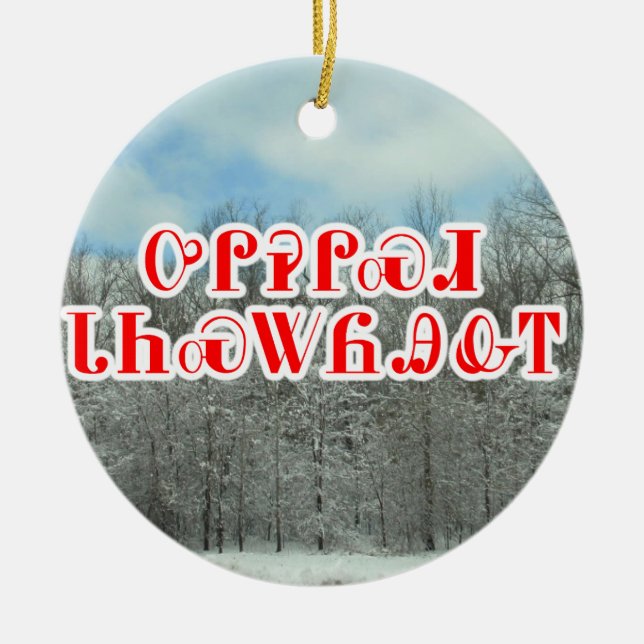 Ornement En Céramique Joyeux Noël à Cherokee (Devant)