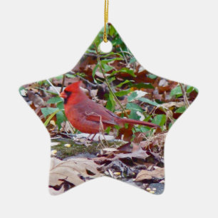 Ornement En Céramique Joyeux Noël cardinal