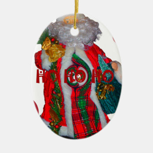 Ornement En Céramique Joyeux Noël coloré Père Noël Imprimer