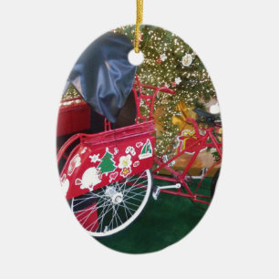 Ornement En Céramique Joyeux Noël de Bali Indonésie