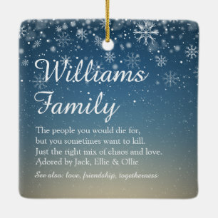 Ornement En Céramique Joyeux Noël Élégant Fête Définition Famille